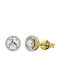 Brizzling Earrings made of Silver Gold Plated with Diamond