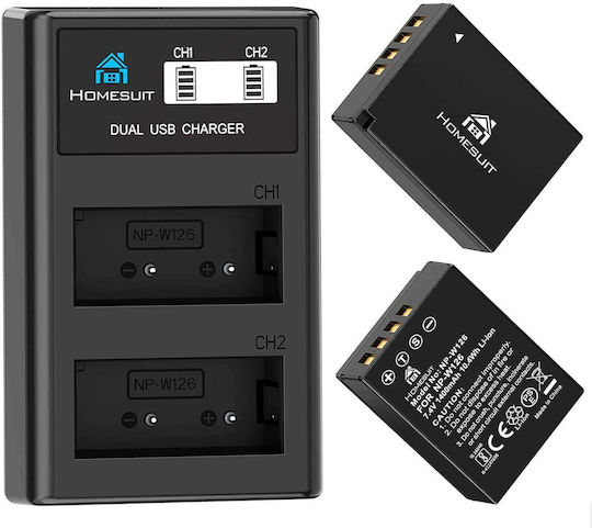 Doppelter Batterieladegerät Kompatibel mit Fujifilm