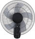 Aca Ανεμιστήρας Τοίχου 50W Διαμέτρου 45cm με Τηλεχειριστήριο Μαύρος