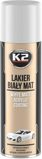 K2 Spray Paint Acrylic with Matt Effect White White 500ml