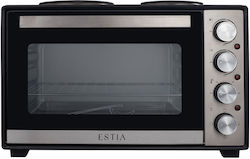 Estia Multicook Compact Ηλεκτρικό Φουρνάκι 38lt με 2 Εστίες Μαύρο