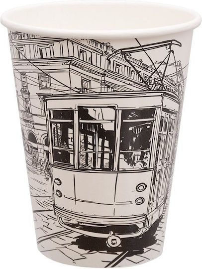 Tefaco Disposable Cup Paper Black 300ml 50pcs