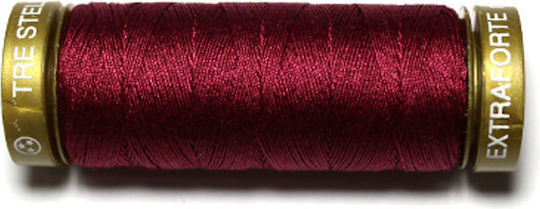 Tre Stelle 100% Cotton Sewing Thread Col 12 Burgundy 1pc 100mtr