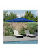 Umbrelă Suspendată Rotundă Din Aluminiu Albastră Φ3.52xÎ2.65m