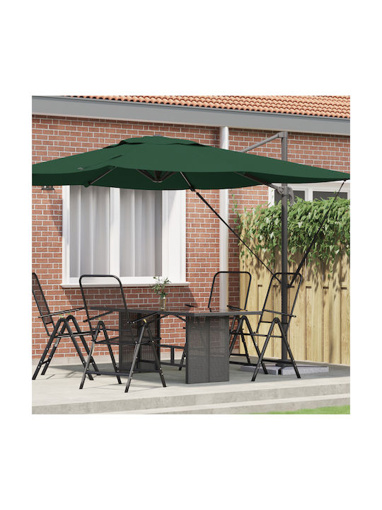 Hanging Aluminum Garden Parasol Green 2.86x2.85...