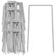 Set 100 Metal Anchors Agrotextile Fixing 15x7 Cm Silver