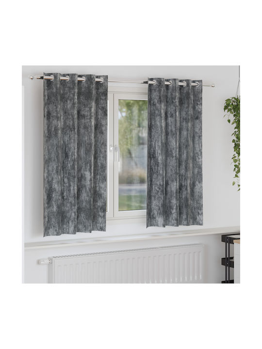 vidaXL vidaXL Vorhänge Fenster mit Grommets Grau 140x175cm