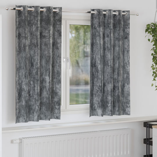 vidaXL vidaXL Vorhänge Fenster mit Grommets Grau 140x175cm