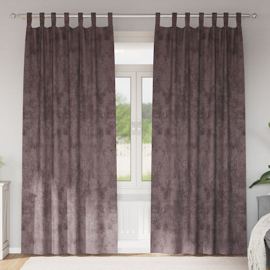vidaXL vidaXL Window Curtain Set with Tab Top Brown 140x245cm