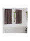 vidaXL Set Window Curtains With Brown Pencil Pleat 140x140cm