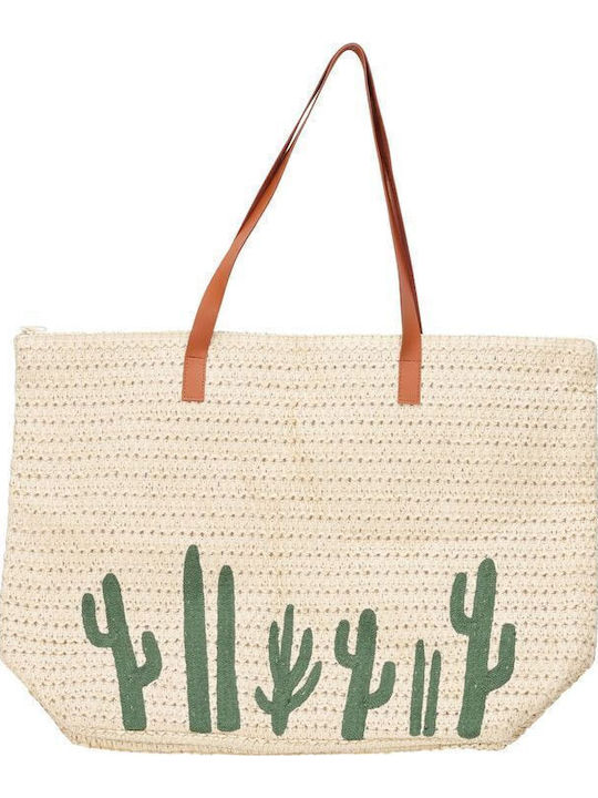 Koopman Straw Beach Bag Ecru C86000400