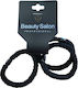 Beauty Salon Black Hair Elastics Set of 3