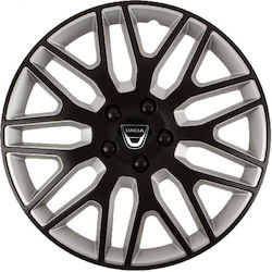 Versaco Автомобилни Чаши Dakar 16" с Марка Dacia 4 Бройки Черни VERS-066640935