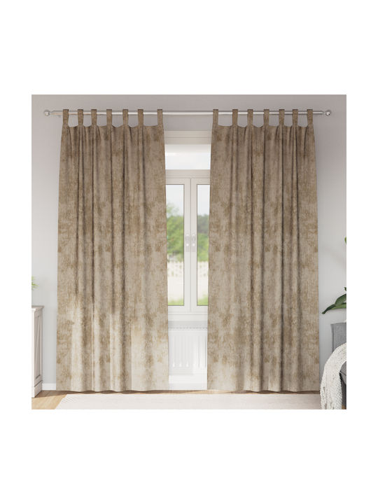 vidaXL Set of Window Curtains with Ecru Tab Top...