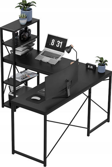 Birou Leader Din Lemn Negru 145x50x75 cm