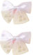 Set 2 Pieces Clip Hair Clip Bow Pearls White