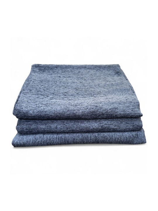 To megalo pazari Throws Set 3 Pcs Chenille Blue