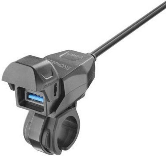 Interphone Φορτιστής Μοτοσυκλέτας Γρήγορης Φόρτισης με Θύρα: 1xUSB