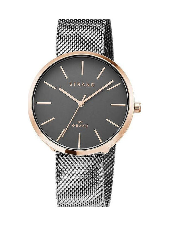 Strand by Obaku Ρολόι Μπαταρίας με Μεταλλικό Μπρασελέ