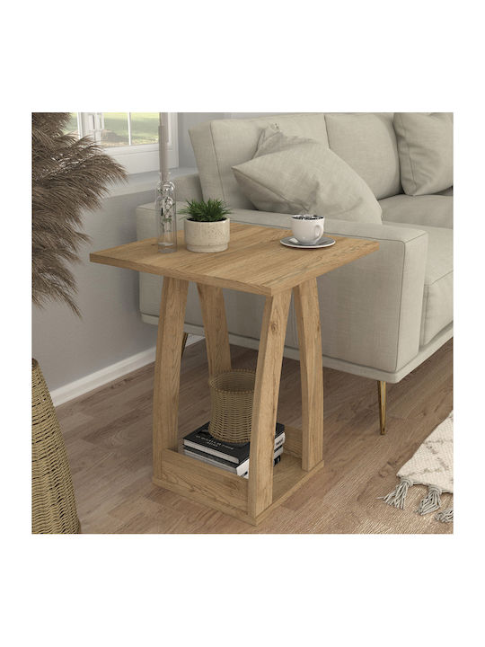 Square Side Coffee Table Deros Wooden Sepet Oak W45xL45xH56cm