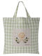 Shopping Bag Embroidery 1312 45cm X 45cm Green Creta Silk Fashion