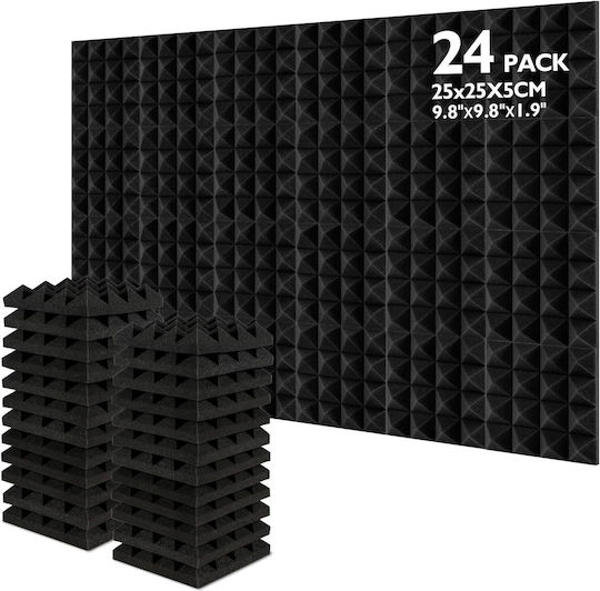 Set of Sound Absorbing (24pcs) 25cm x 25cm x 50mm