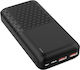 Platinet Power Bank 20000mAh 20W με 2 Θύρες USB-A και 2 Θύρες USB-C Μαύρο