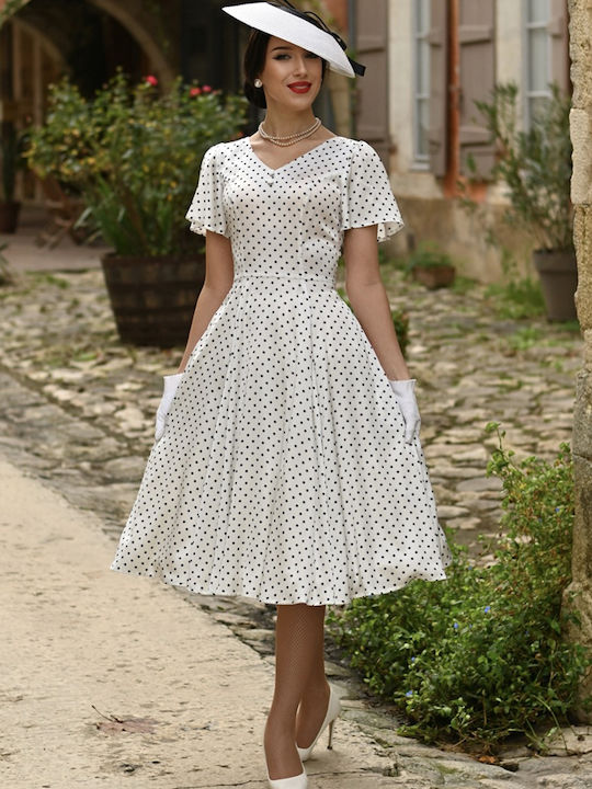 Vintage Summer Maxi Dress White HR823