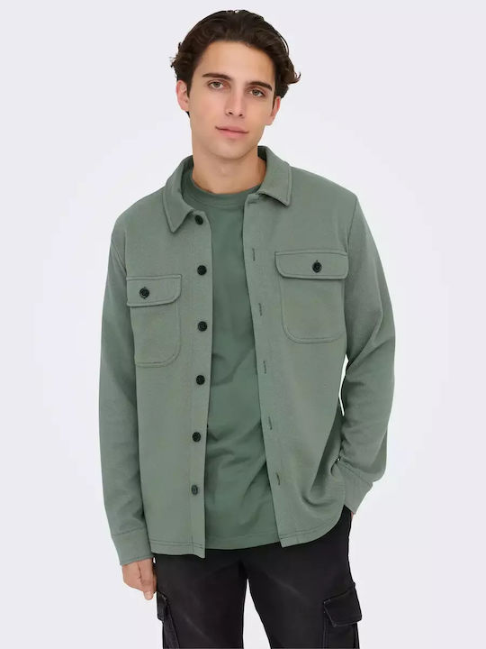 Only & Sons Long-sleeved Denim Shirt Castor Gray
