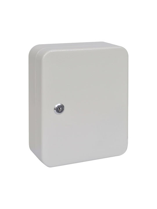 vidaXL Agățătoare Chei De Perete Metalică 48 Compartimente Cu Încuietoare 20x7.5x25cm