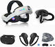 Head Strap Meta Quest 3 8000 Mah Battery Rgb Led Lights Adjustable Controller Case Vr Accessories