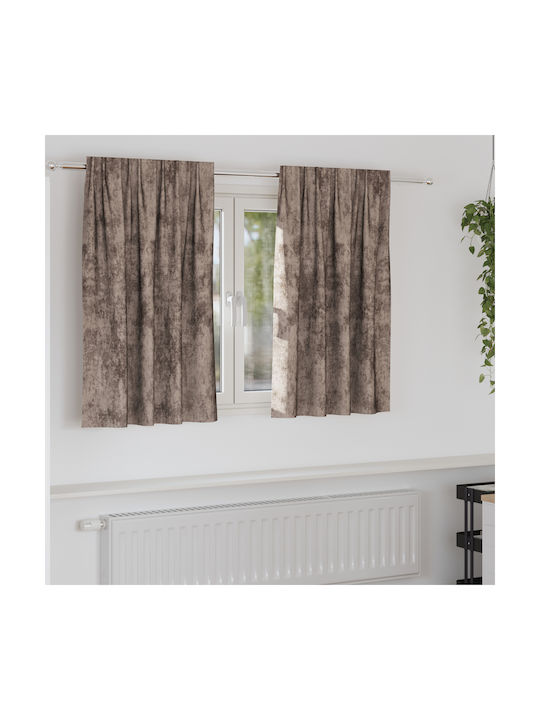 vidaXL vidaXL Window Curtain Set with Grommets Brown 140x140cm