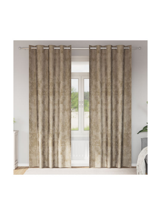vidaXL vidaXL Set Curtains with Grommets Ecru 1...
