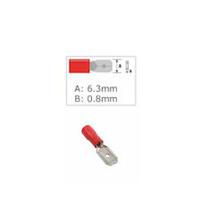 Fast On Кабелен Акрадект St-075/st-065 100 Броя Червени