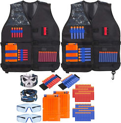 Set 2 Compatible Vests Nerf N-strike Elite Series Tactical Vest Masks 100 Foam Darts 2 Wristbands Magazines Set 2 Compatible Vests Nerf N-strike Elite Series Tactical Vest Masks 100 Foam Darts 2 Wristbands Magazines