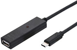 Roline Value Cable 12.99.1112 Usb C M To Usb A F 10 M Black