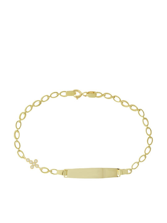 Senzio Belibasakis Kids Bracelet ID from Gold 9K