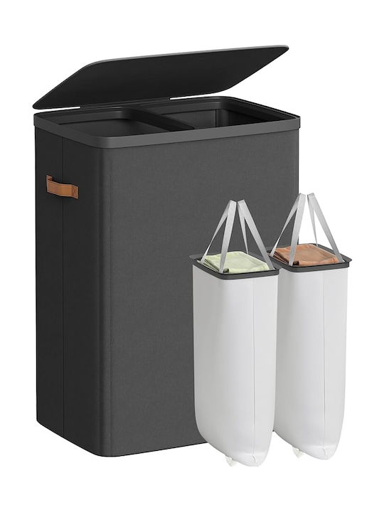 Songmics Fabric Laundry Basket with Cap 56x40x7...