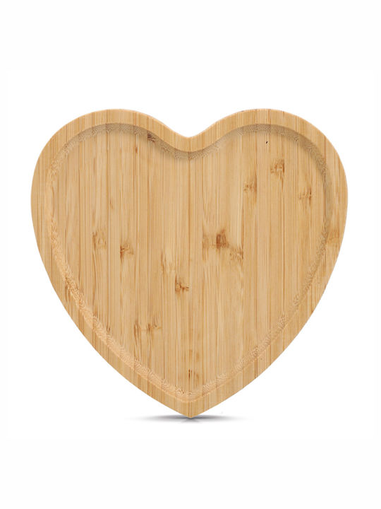 Wooden Cheese Serving Platter 20.5x21cm