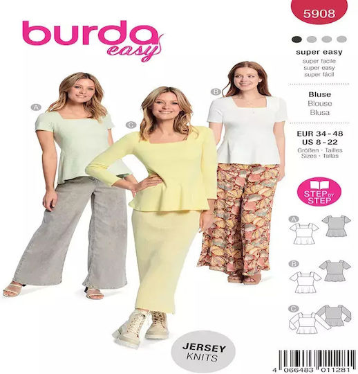 Πατρόν Burda Μπλούζες Πουκάμισα 34-48 5908