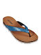 Damen Flache Sandalen Blau
