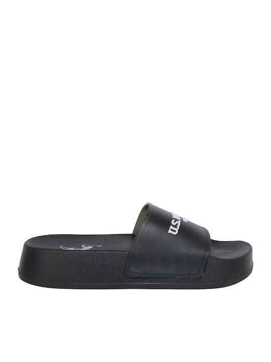 U.S. Polo Assn. Women's Slides Black