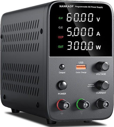 Surse de Alimentare Pentru Laborator 0-60 V 0-5 A 300 W Ecran Led Ventilator de Răcire Protecție la Supraîncărcare Ocp 18 W Port Usb Stabilizare Tensiune Curent Cv Cc