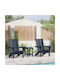 Scaun de exterior Lemn Navy Blue 2buc 74.5x80.5x90cm