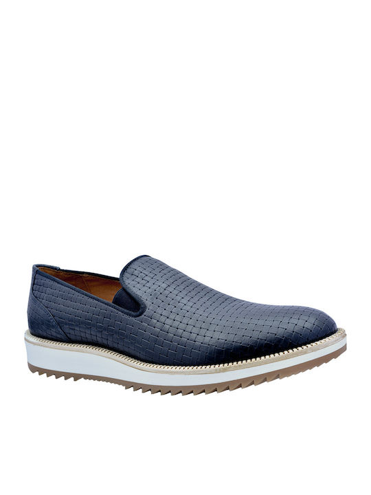 Leder Herren Freizeitschuhe Blau