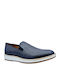 Leder Herren Freizeitschuhe Blau