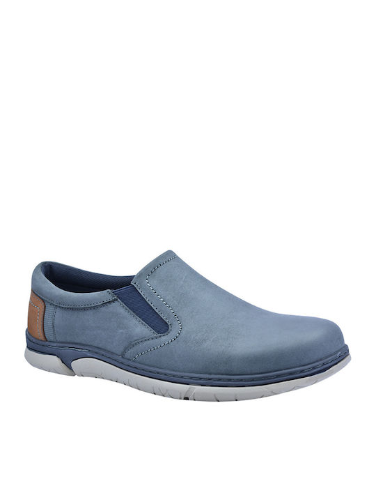 Leder Herren Freizeitschuhe Blau