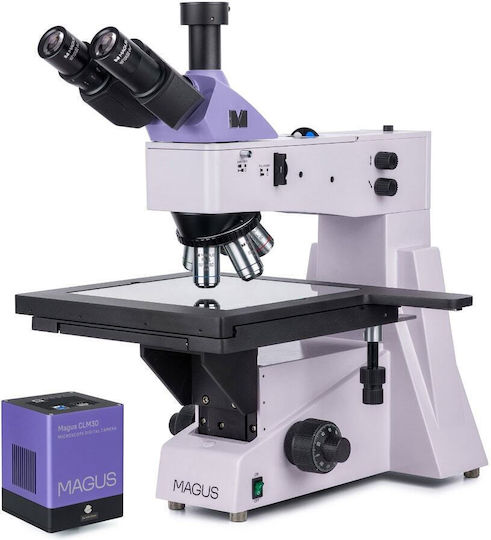 Металургичен Дигитален Микроскоп Magus Metal D650 Bd 50-800x Оптично Увеличение 30 мм Диаметър на Тръбата на Окуляра Халогенно Осветление