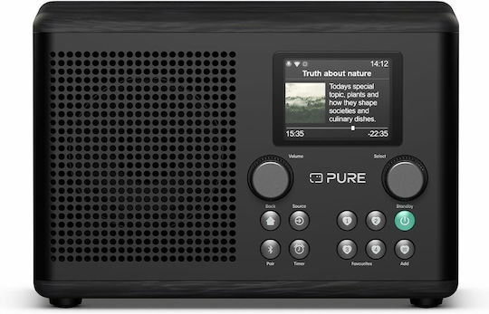 Pure Classic H4i Portable Radio Rechargeable DAB+ with Bluetooth and USB Black