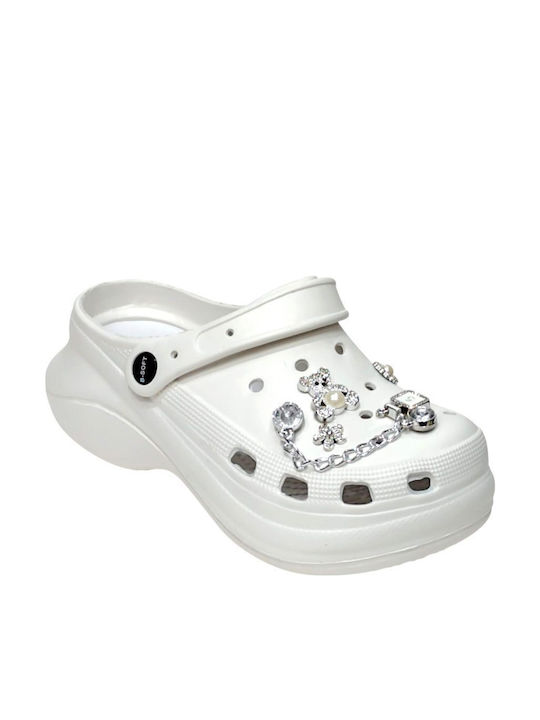 B-Soft Women's Clogs White